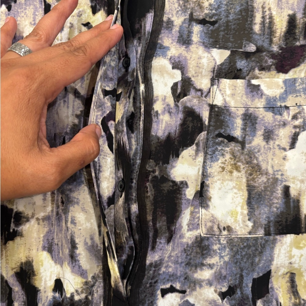 Simply Vera Vera Wang Multicolor Abstract Blouse XL Mint condition - Picture 12 of 12